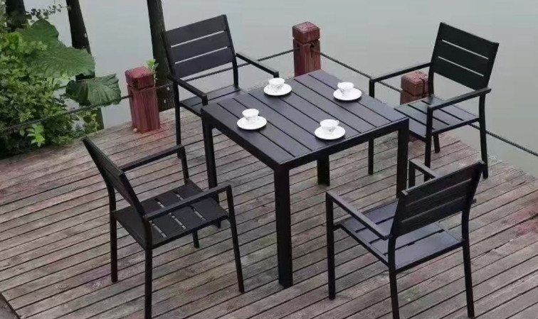 花园家具桌椅组合塑木桌椅室外休闲